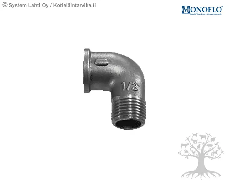 Monoflo Kulma 90° Rst, 1/2"sk - 1/2"uk - Vesiliittimet - 1196-10 - 1