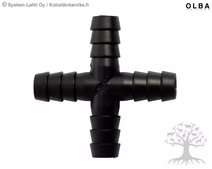 Olba Cross Connector 10x10x10x10mm - Poultry Water Lines - K10 - 1