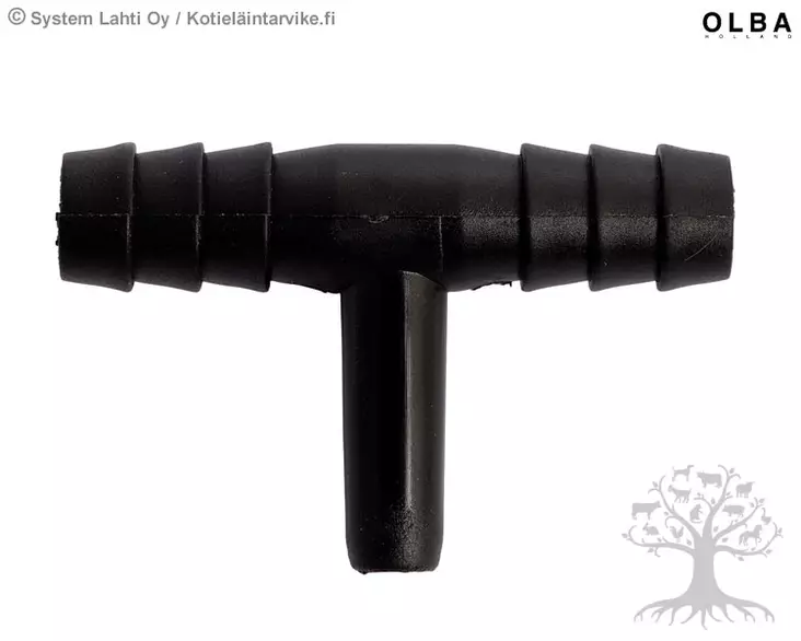 Olba PVC T-Haara 10x7x10mm Vesiletkulle - Kanojen Juotto -vesilinjat - T10710 - 1
