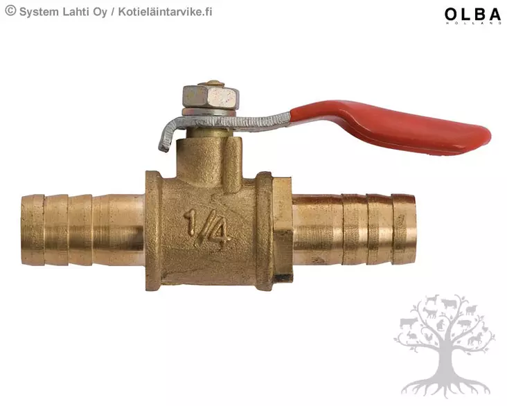 Olba Palloventtiili 10x10mm Vesiletkulle - Kanojen Juotto -vesilinjat - KK10 - 1