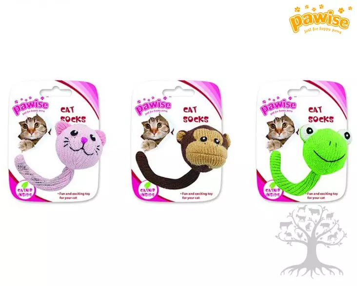 Pawise Lelupallot Figuuri Cat Socks - Plush, Mice, Balls & Chasers - 787.7260 - 1