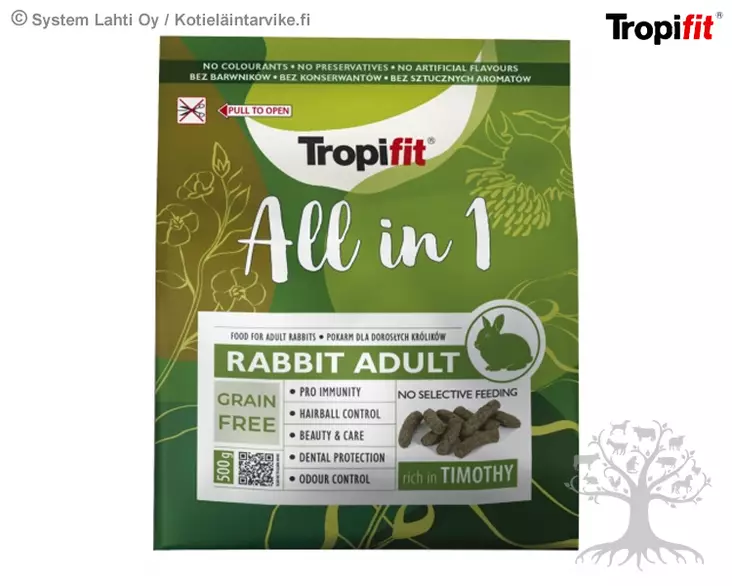 Tropifit All in 1 Rabbit Adult 500g - Pellets, Compessed Food - 510.5030 - 1