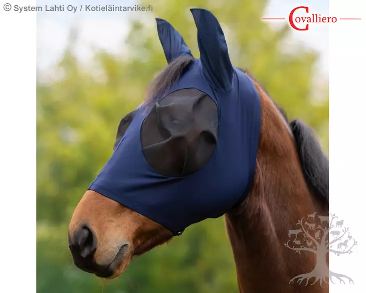 Covalliero Fly Bonnet FinoStretch Zipper Navy - Fly Masks & UV protection - 3230460 - 1