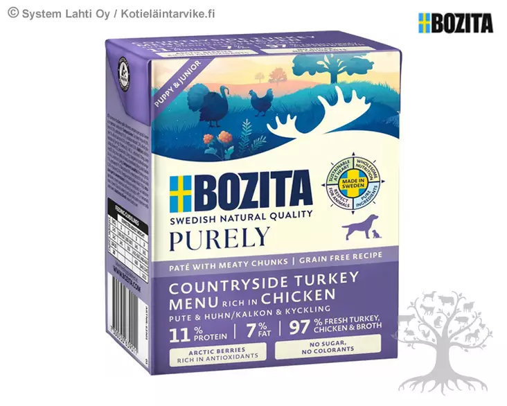 Bozita Purely Paté Puppy & Junior Turkey Kalkkuna & Kana 370 - Bozita Nordic & Naturals - 677.2260 - 1
