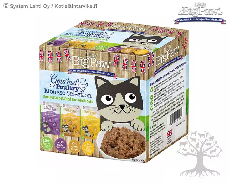 Little BigPaw Gourmet Poultry Mousse Selection 6x85g - Little BigPaw - 795.1020 - 1
