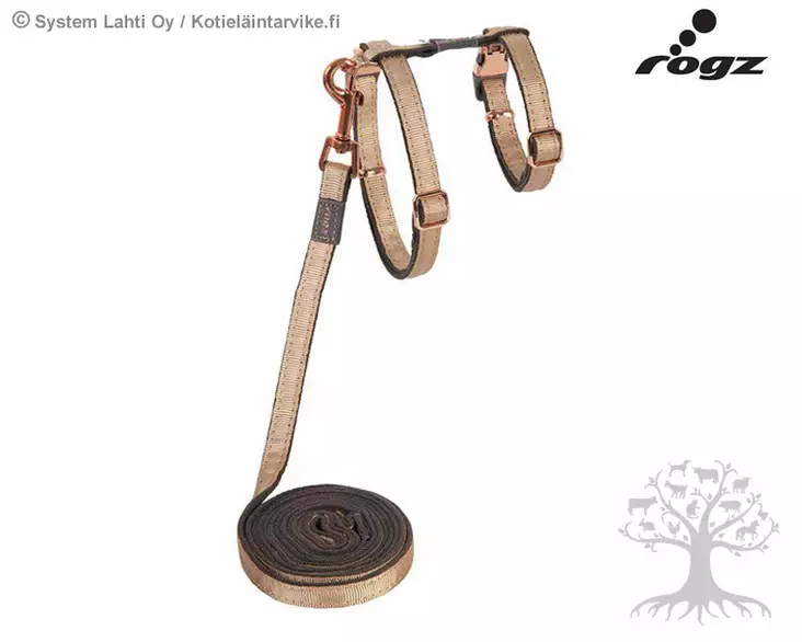 Rogz UrbanCat Control Harness and Lead Gold - Cat Harnesses - 765.0220 - 1