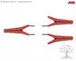 Ako Liitosjohto Alligator Clip Triple 2 x 60cm - Kytkentä- ja liitosjohdot - 443029-011 - 1