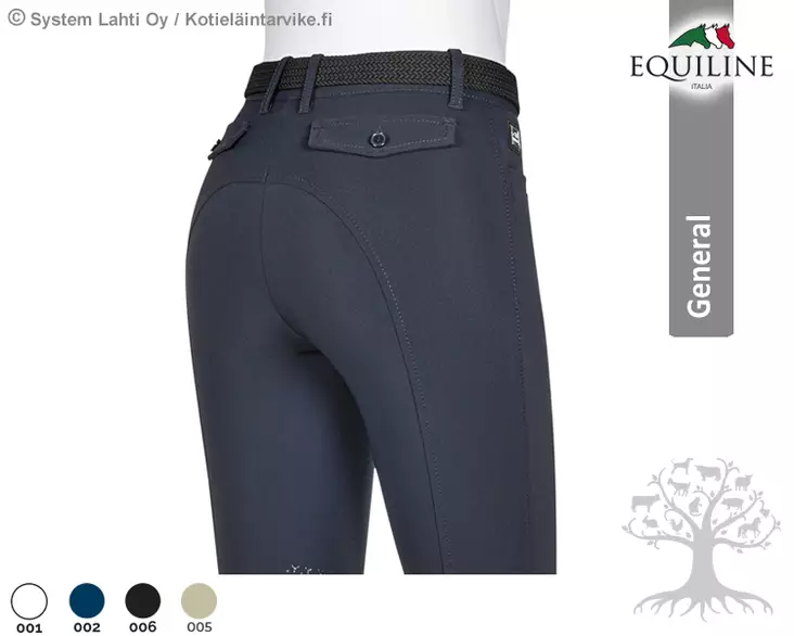 Equiline General Naisten Ratsastushousut B-Move Bonded Knee Grip Atirk - Equiline Naisten Ratsastushousut - N08981 - 1