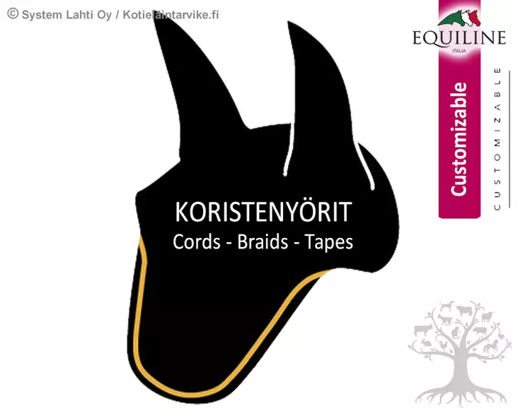 Equiline Korvahupun Koristenyöri - Equiline Customised Ear Nets - E0055-1 - 1