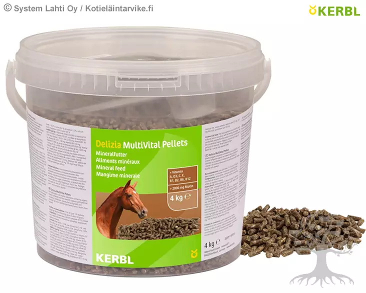 Kerbl Delizia Monivitamiini MultiVital Pellets 4kg - Horse Supplements - 325121 - 3