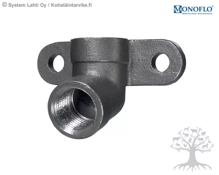 Monoflo Seinäkiinnike 15°, 1/2" -1/2" - Vesiliittimet - 1196-1 - 1