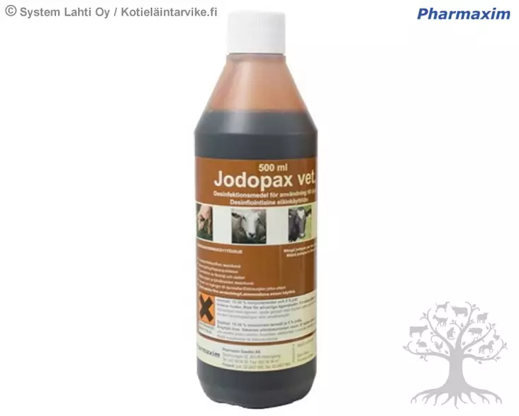 Pharmaxin Desinfiointiaine Jodopax Vet 500ml - Haavojen hoito - 6601 - 3