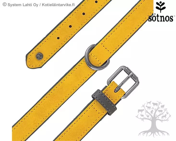 Sötnos Dog Collar Brights Aquatech Mustard - Leather Collars - K43091 - 1