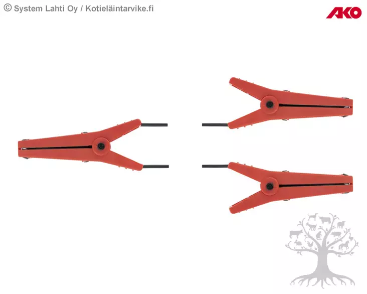 Ako Liitosjohto Alligator Clip Triple 2 x 60cm - Kytkentä- ja liitosjohdot - 443029-011 - 1