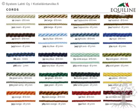 Equiline Saddle Pad Cords - Braids - Tapes - Equiline Customised Saddle Pad - B07200-2 - 2