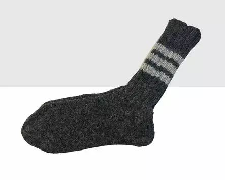 Villasukka Tummanharmaa Alpakka - Käsityöt - 40062 - 1