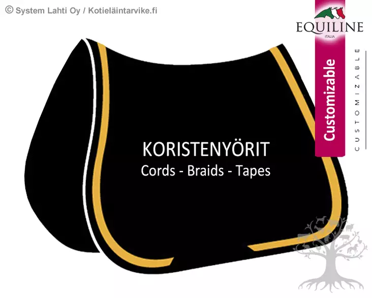 Equiline Saddle Pad Cords - Braids - Tapes - Equiline Customised Saddle Pad - B07200-2 - 1