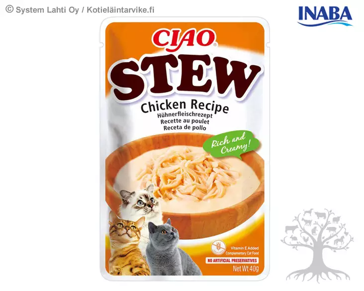 INABA Kissanherkku Churu Stew Kana 40g - Kissojen Märkäruoka, Herkut - 798.5272 - 1