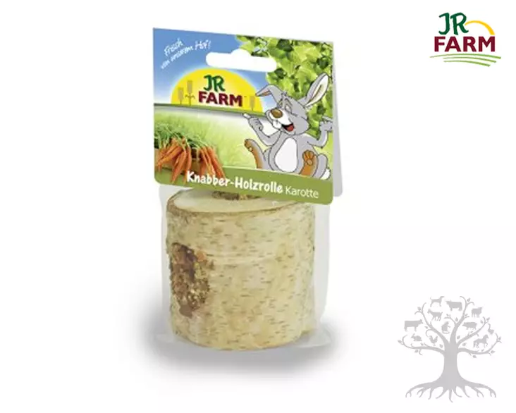 JR Farm Carrot Nibbler Wooden Roll 150g - Treats, Herbs, Proteins - 515.0602 - 1
