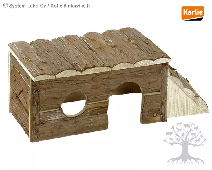 Karlie Rodent Wooden House Bigfoot 54x23x20cm - Rodent Houses & Cottages - 530.0722 - 1