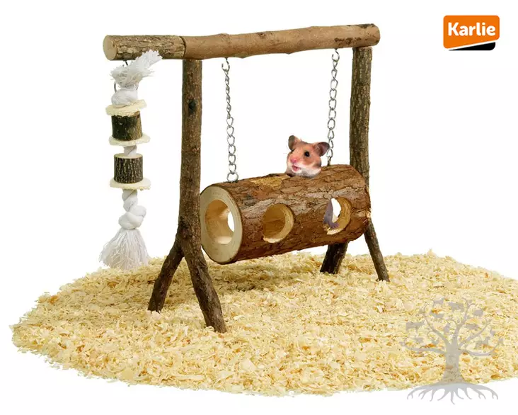 Karlie Wooden Swing Puinen Keinu Pikkujyrsijöille - Activation - 530.0922 - 1