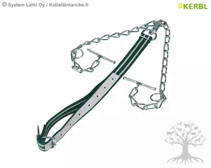 Kerbl Kaksoiskytkyet kaulahihnalla 130x4cm, naudat - Kytkentä - 12412 - 1