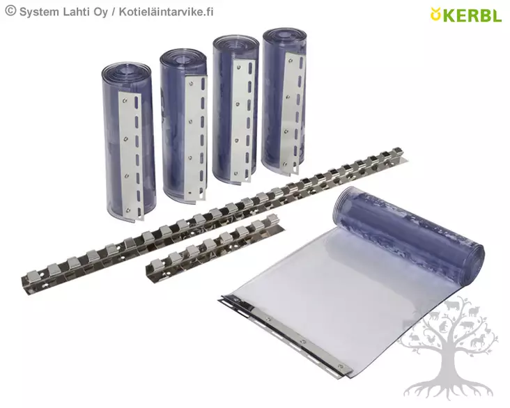 Kerbl PVC Strip Curtain Set 130cm x 225cm - PVC- Strip Curtain - 291162 - 1