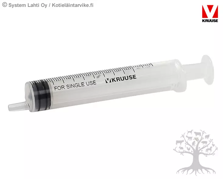 Kruuse Kertakäyttöruisku Kumimännällä, Luer Slip - Ruiskut - 112372 - 2