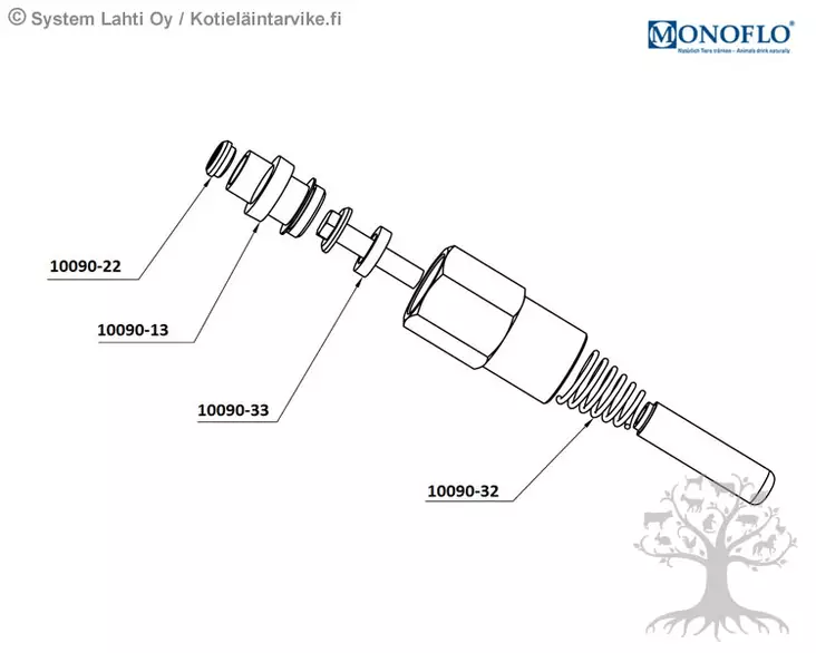 Monoflo Spring for Trough Nipple - Trough Nipples - 10090-32 - 1