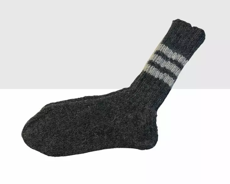 Villasukka Tummanharmaa Alpakka - Käsityöt - 40062 - 1