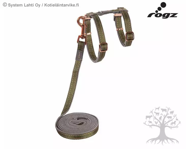 Rogz Kissanvaljas ja Talutin Urban Olive - Kissan valjaat - 765.0222 - 1