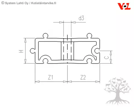 Putkikiinnikkeen koroke 32mm, 10kpl - Kiinnikkeet, Kannakkeet - 5.24.033 - 2