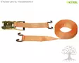 Kerbl Sidontaliina Ratchet 50mm, 8m kaksoiskoukuilla - Liinat, köydet - 37143 - 1