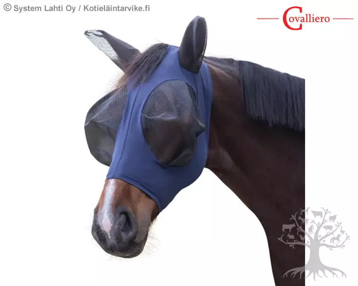 Covalliero Fly Bonnet FinoStretch Navy Blue - Fly Masks & UV protection - 3229053 - 1