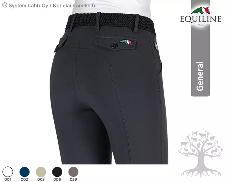 Equiline General Naisten Ratsastushousut E-Plus Superior Knee Patch Boston - Equiline Naisten Ratsastushousut - N08663 - 1