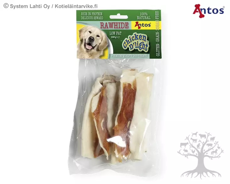 Antos Puruluu (nauta) Kanafileellä Chicken D'light 100g - Chewing Bones - 686.2163 - 1