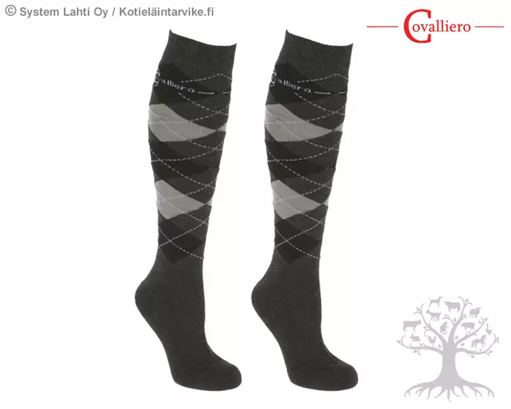 Covalliero Riding Socks Brescia Anthracite/Grey - Riding Socks - 325434 - 1