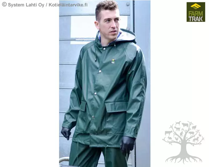 FarmTrak Raincoat, Green - Aprons, Protective overalls - 156234 - 1