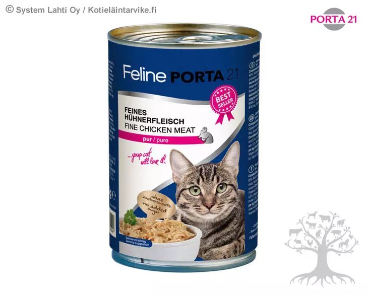 Feline Porta 21 Märkäruoka 100%:sta Kananlihaa 400g - Feline Porta 21 - 799.2194 - 1