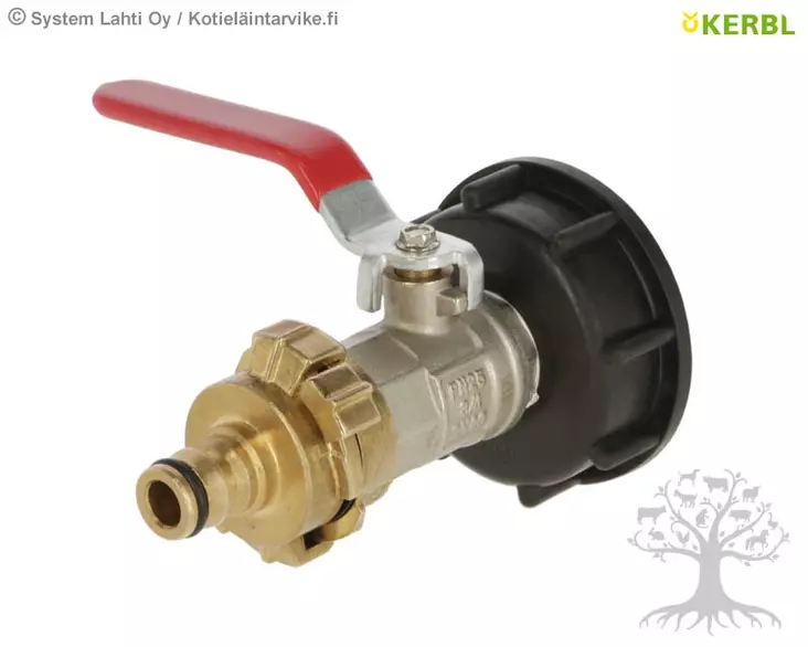 Kerbl Pallohana IBC konttiin pikaliittimellä - Nipat, venttiilit, Uimuriventtiilit - 221984 - 2