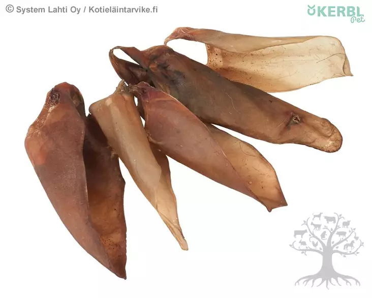 Kerbl Pet Naudankorva Beef Ears 20kpl, 380g - Kuivatut Herkut, Purutikut - 80714 - 1