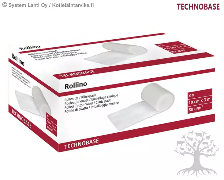 Technobase Pumpuliside Rollino 10cm x 3m, 8kpl - Sidetarvikkeet, pumpulit - 16464 - 3