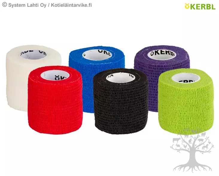 Kerbl Elastinen Liimaside EquiLastic 5cm, 12kpl - Sorkkasukat ja siteet - 1684 - 1