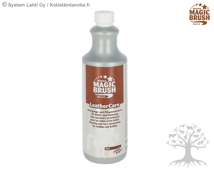 MagicBrush LEATHERCARE Olio Per Pelle Premium - 1000ml Con Olio Di Macadamia Per Selle, Briglie, Stivali