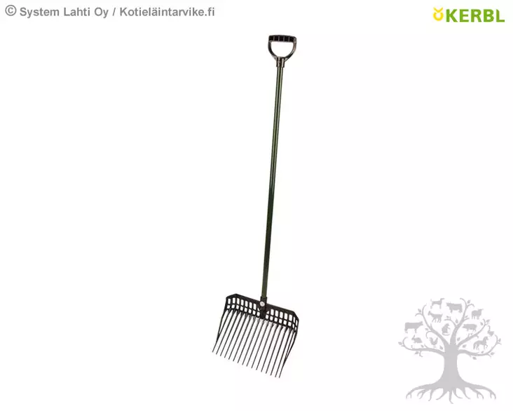 Kerbl Litter Fork with metal handle Dark Green - Litter Fork - 326055 - 2