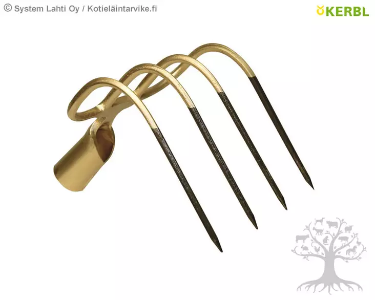 Kerbl Dung Rake 4-tines, 21x20cm - Forks - 29115 - 1