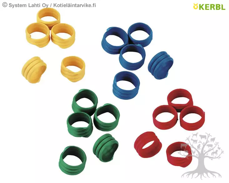 Kerbl Merkintänauha Ø12mm, 4x25kpl - Kanojen Merkintä - 72315 - 1
