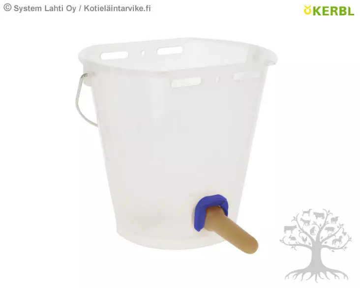 Kerbl Feeding Bucket FixClip 8L for Calf - Feeding Buckets, Brackets - 14235 - 1