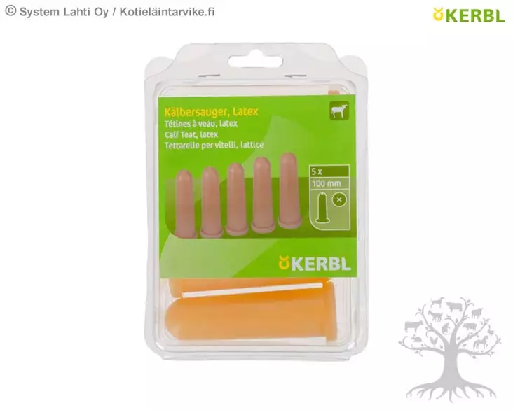 Kerbl Varatutti Latex 100mm, 5kpl - Teats and Valves - 1454-5 - 2
