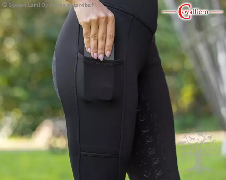 Covalliero Ratsastuslegginsit Full Grip ClassicStar Black - CV Naisten Ratsastushousut - 3230145 - 1